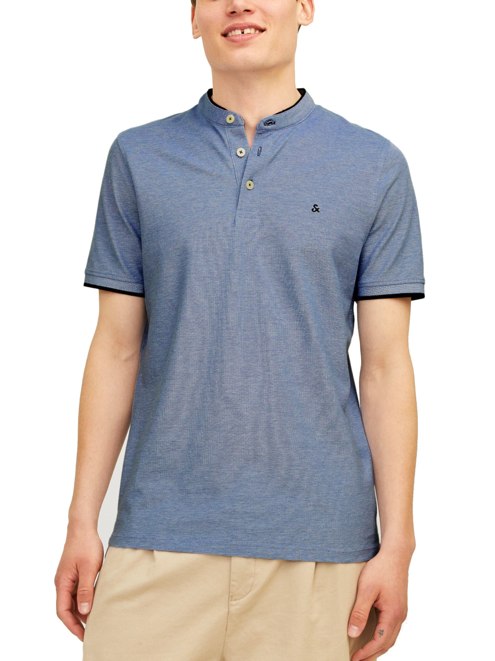 Polo Jack & Jones Paulos Azzurro manica corta 12199711 /Bright Cobalt JACK & JONES 