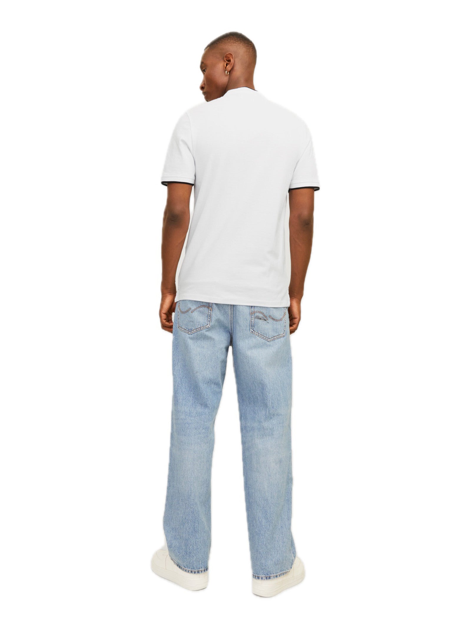Polo Jack & Jones Paulos Bianco manica corta 12199711 /White JACK & JONES 