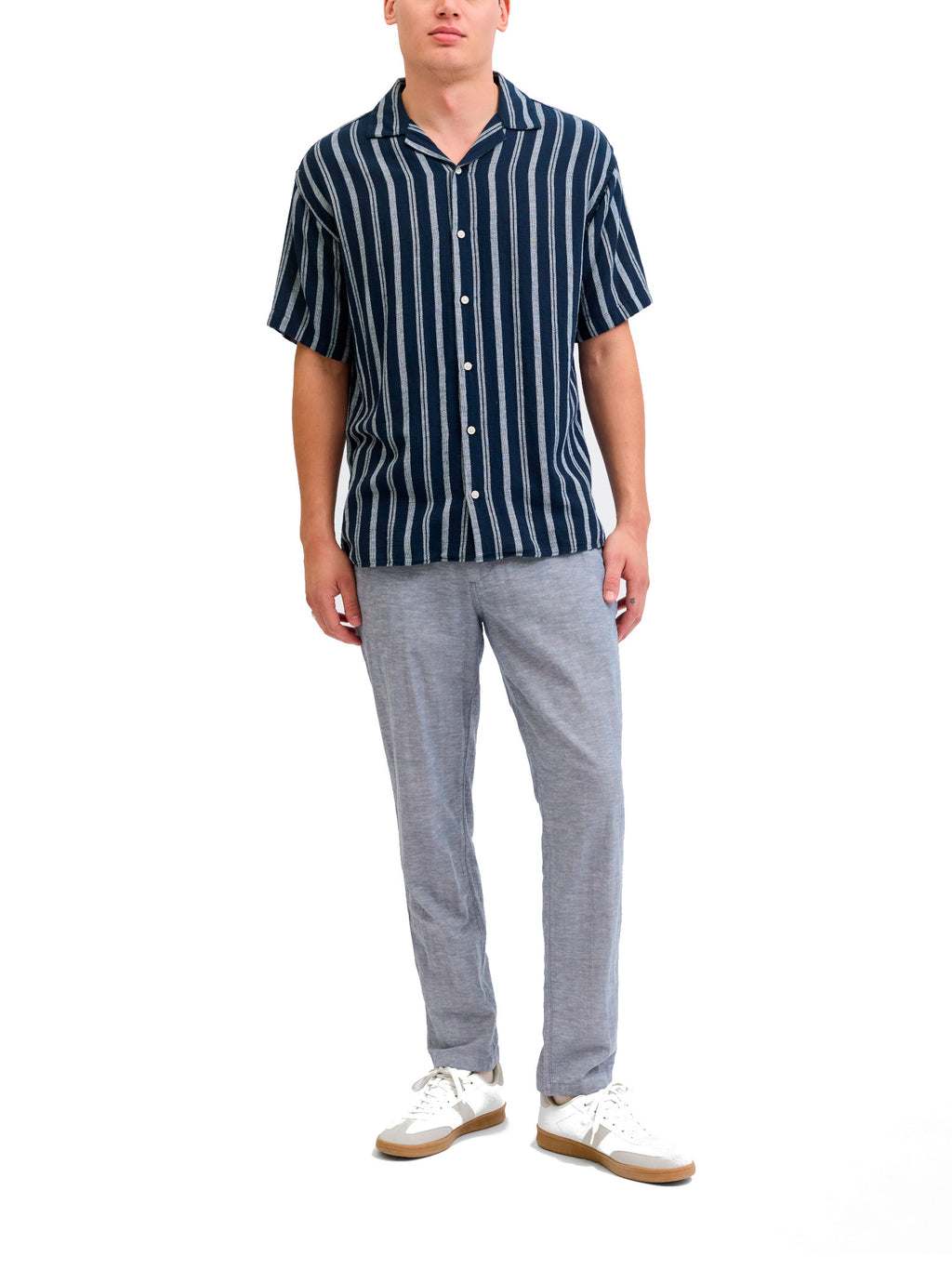 Chino Jack & Jones Summer Celeste in Lino 12248604 /Faded Denim JACK & JONES 