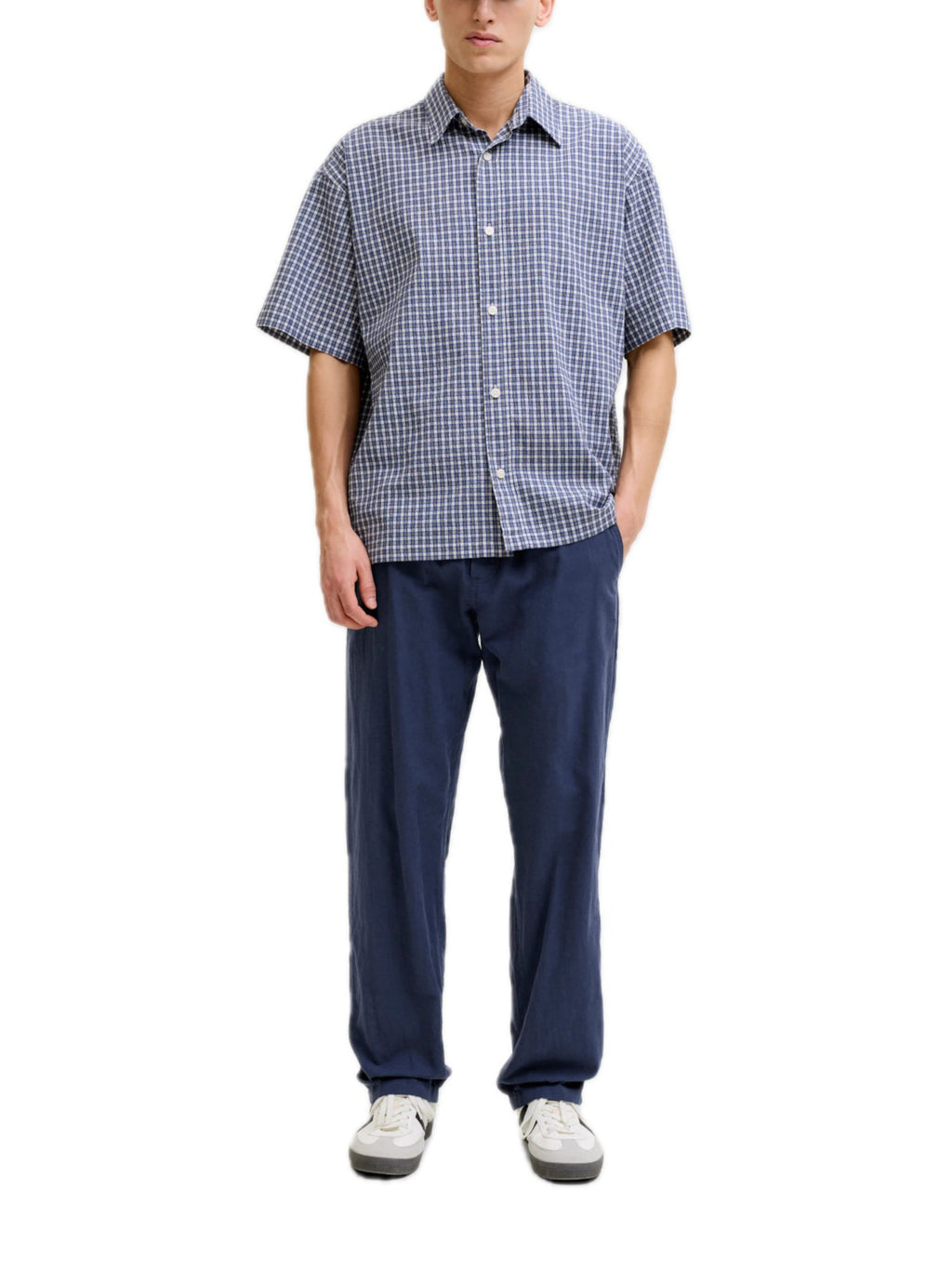 Pantalone Jack & Jones Kane Blu con coulisse in vita. 12248606 /Navy Blazer JACK & JONES 