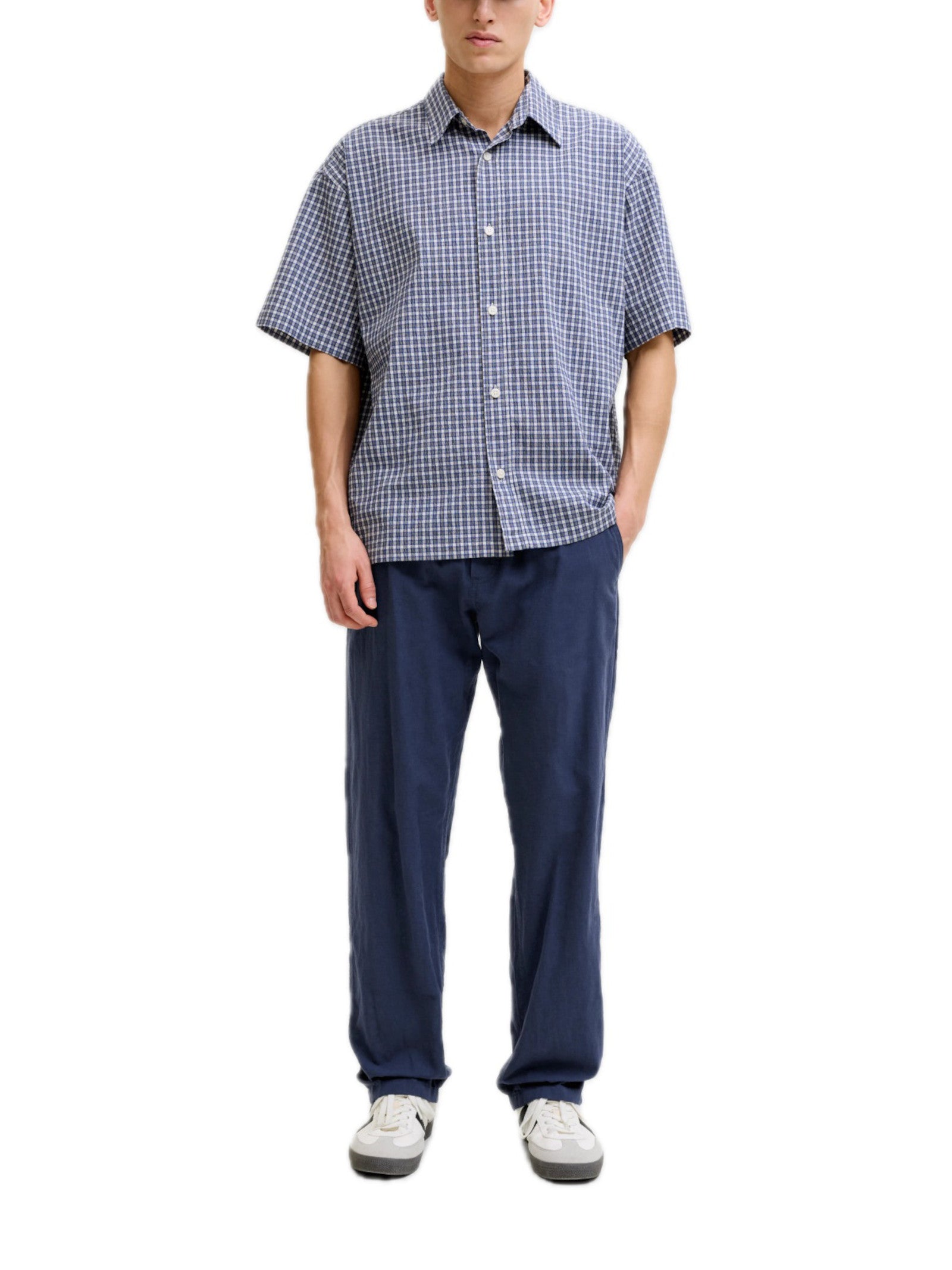 Pantalone Jack & Jones Kane Blu con coulisse in vita. 12248606 /Navy Blazer JACK & JONES 