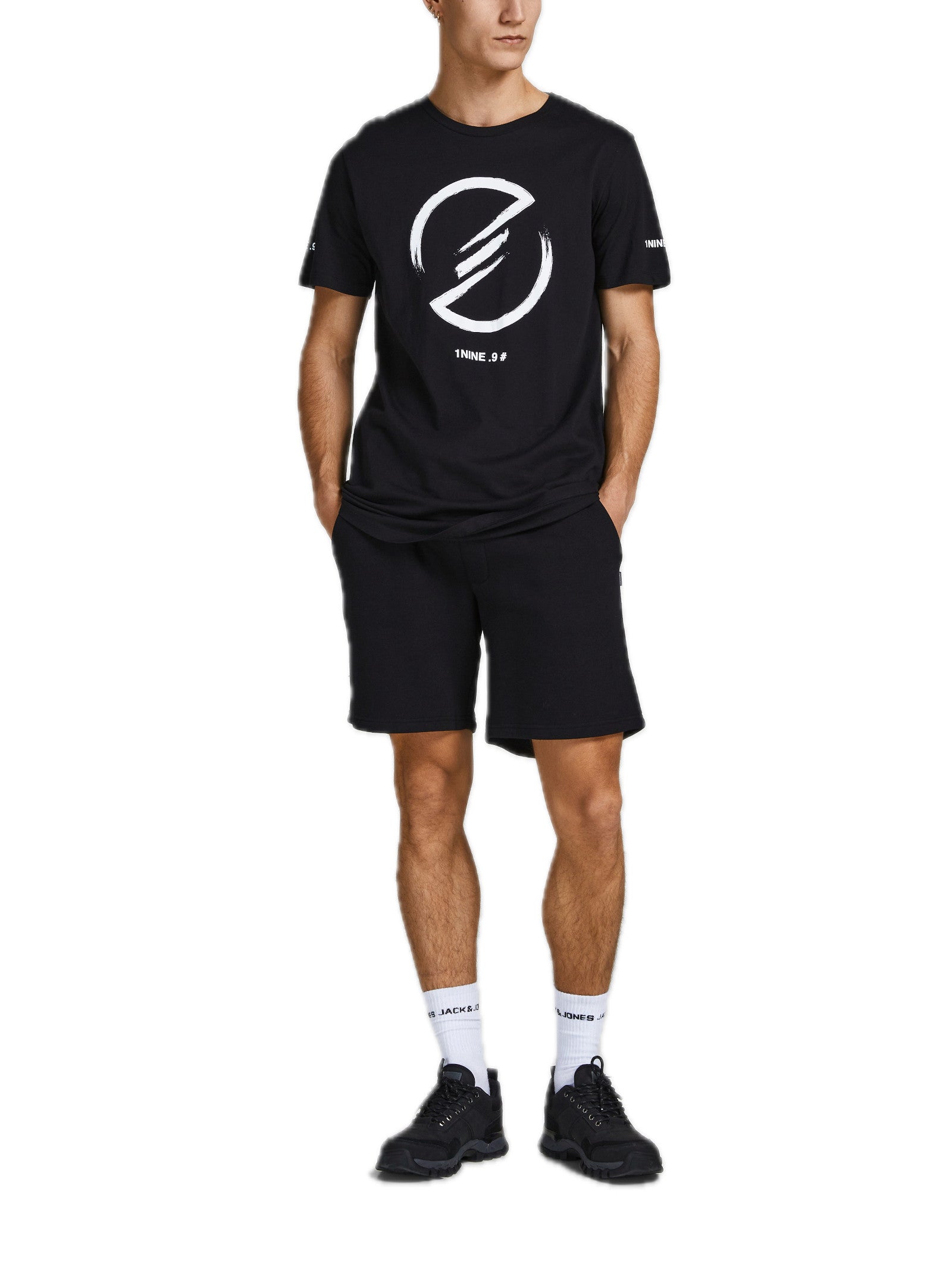 Bermuda Jack & Jones Gordon Nero in felpa 12249285 /Black JACK & JONES 