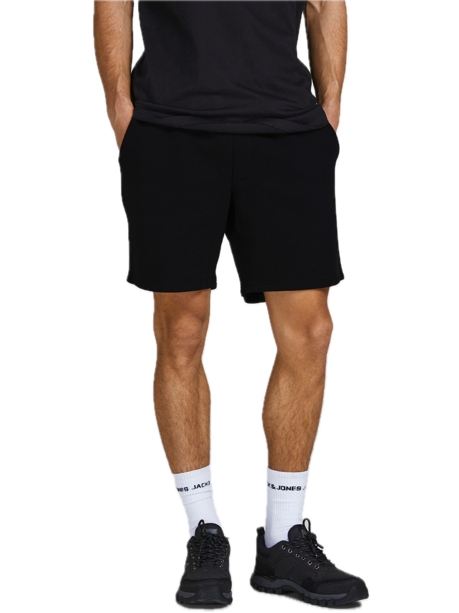 Bermuda Jack & Jones Gordon Nero in felpa 12249285 /Black JACK & JONES 
