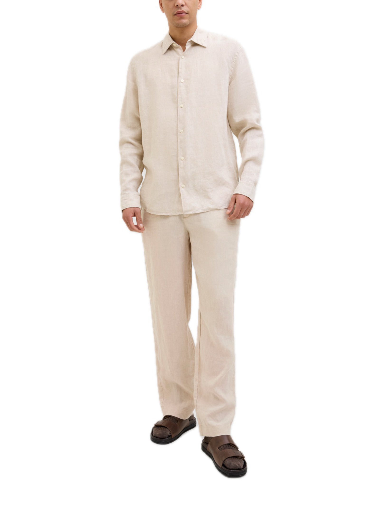 Chino Jack & Jones Lawrence Beige in lino 12253120 /Silver Lining JACK & JONES 