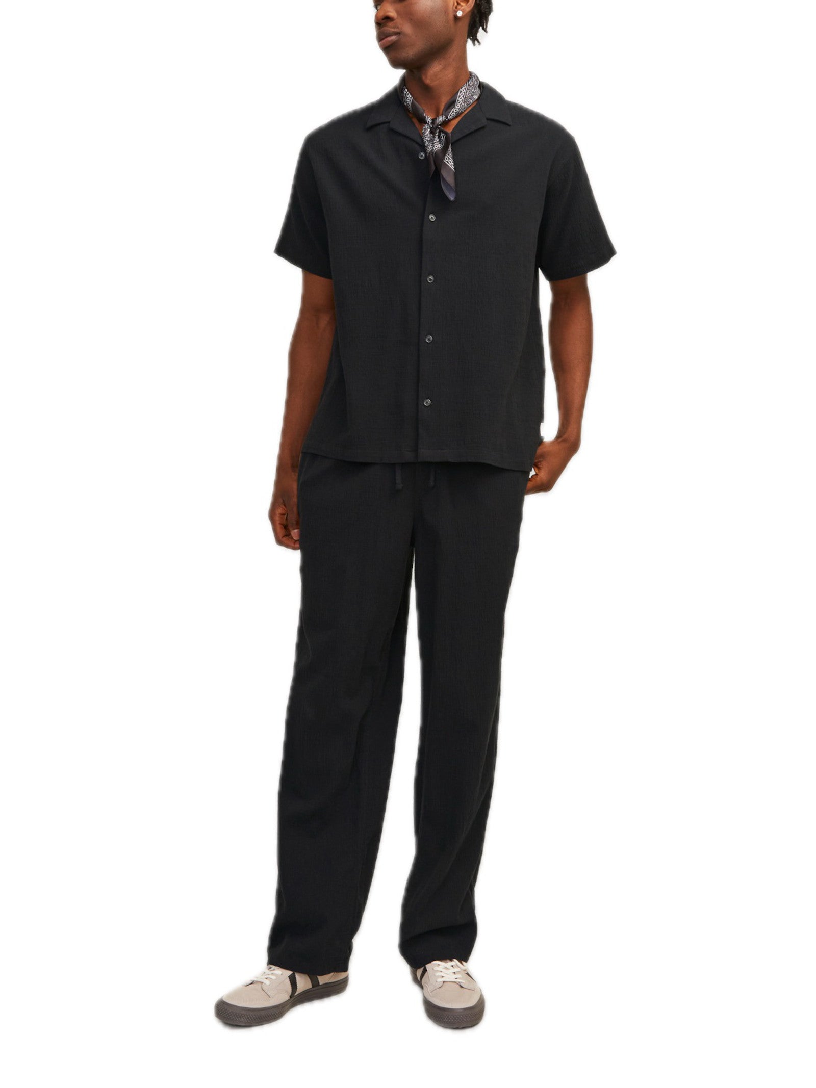Camicia Jack & Jones Nero Luke relaxed 12255781 /Black JACK & JONES 