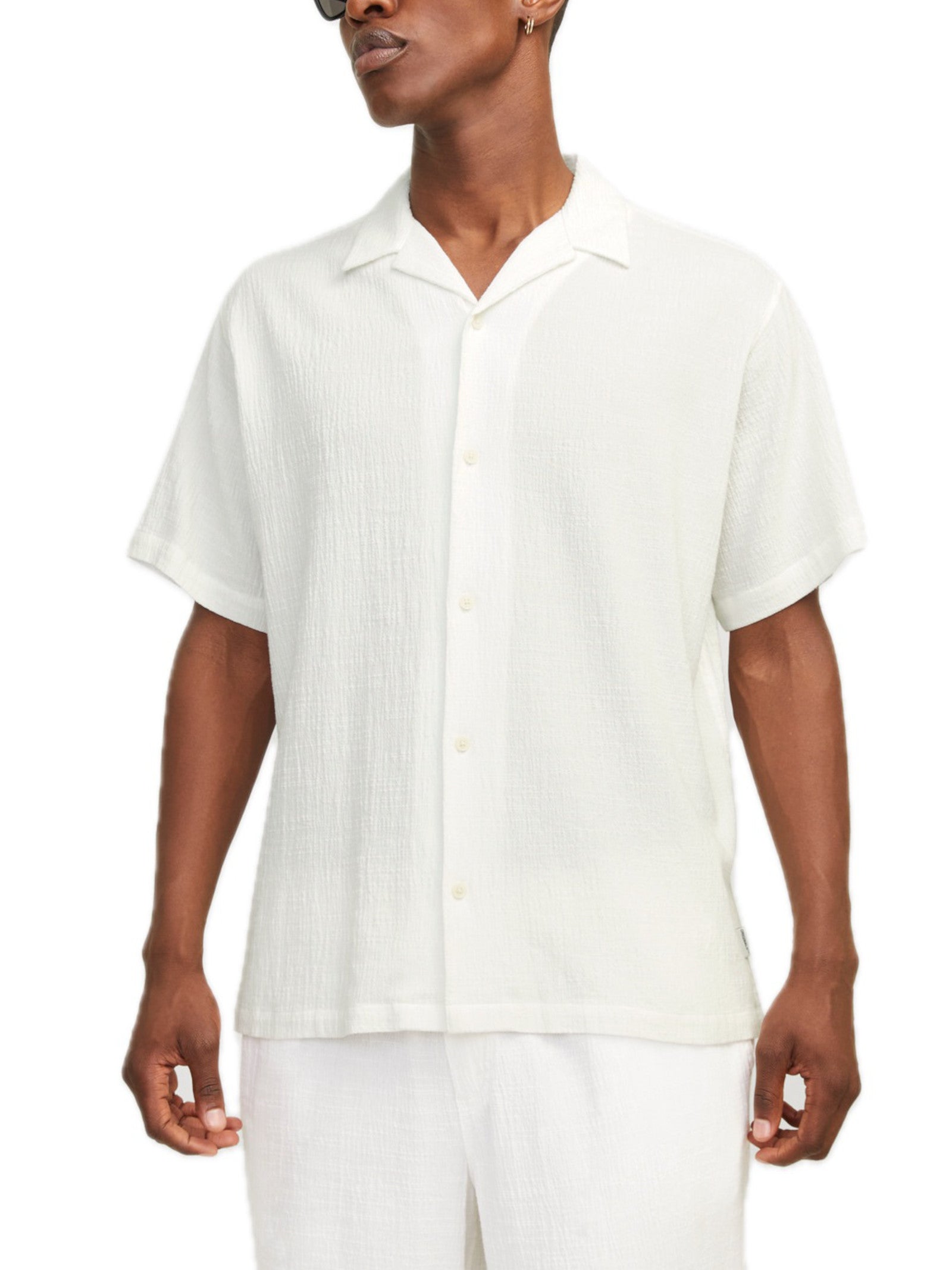 Camicia Jack & Jones Bianco Luke relaxed 12255781 /Cloud Dancer JACK & JONES 