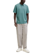 Polo Jack & Jones Austin Verde acqua 12268130 /Mineral Blue JACK & JONES 
