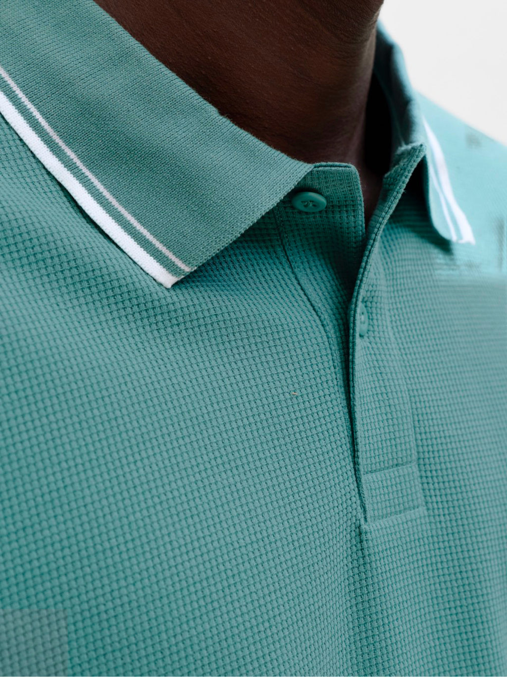Polo Jack & Jones Austin Verde acqua 12268130 /Mineral Blue JACK & JONES 