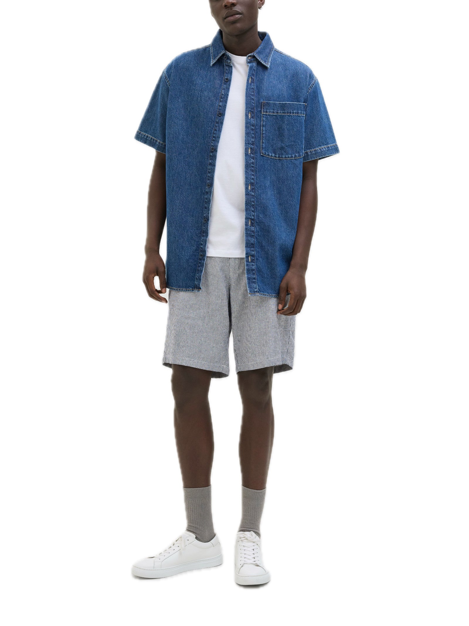 Bermuda Jack & Jones Stace Blu in lino 12269376 /Blue Indigo JACK & JONES 