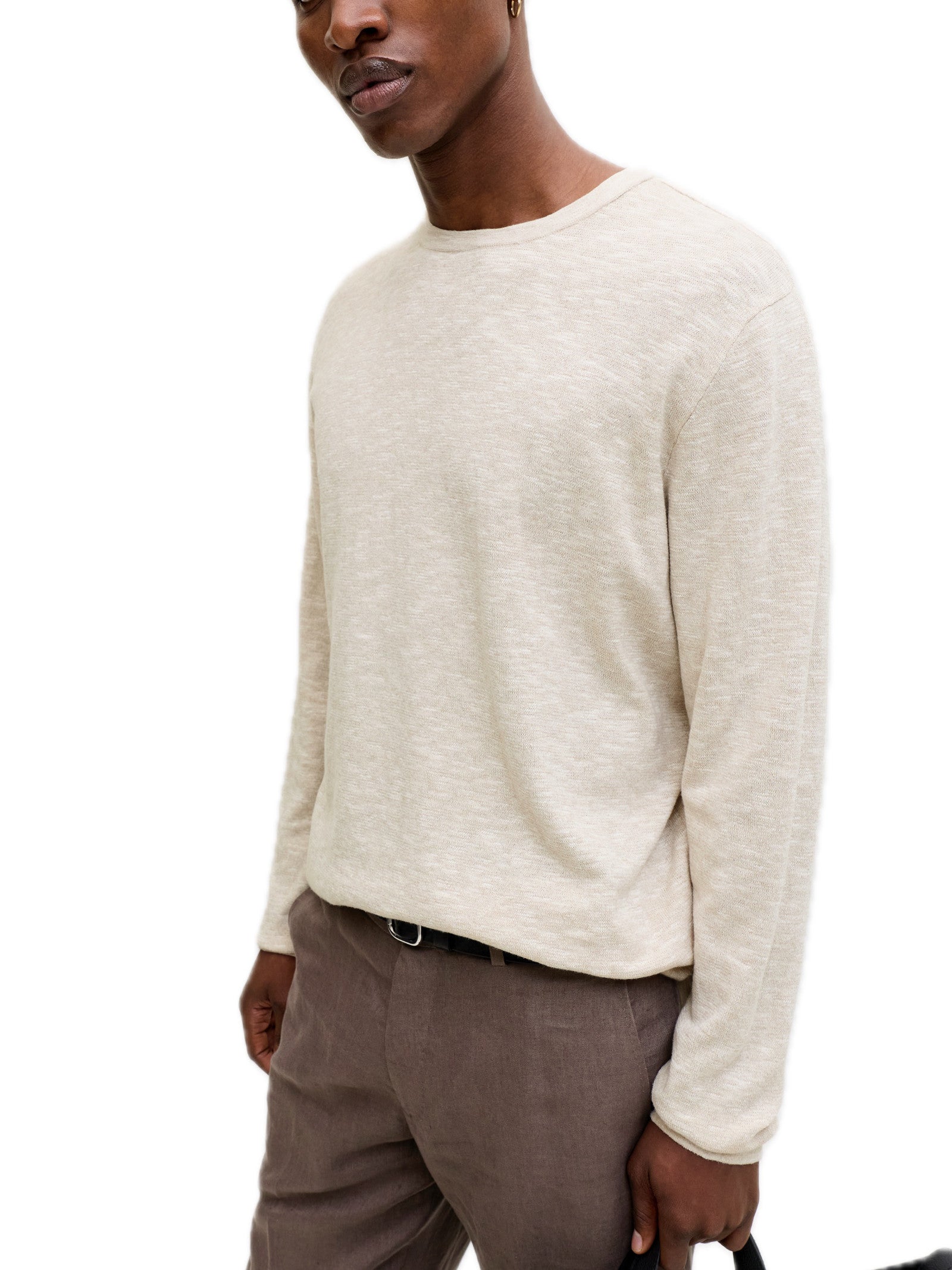 Maglia Jack & Jones Summer Beige melange girocollo leggera 12269631 /String JACK & JONES 