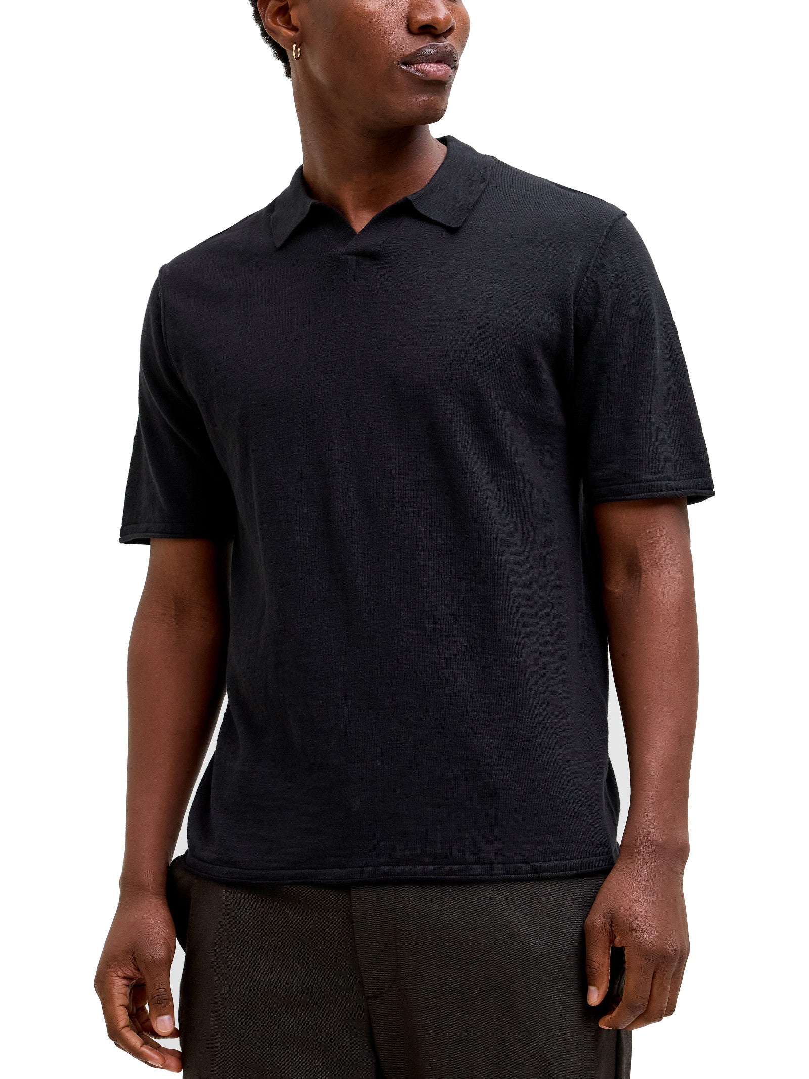 Polo Jack & Jones Nero Kane maniche corte 12269650 /Black JACK & JONES 