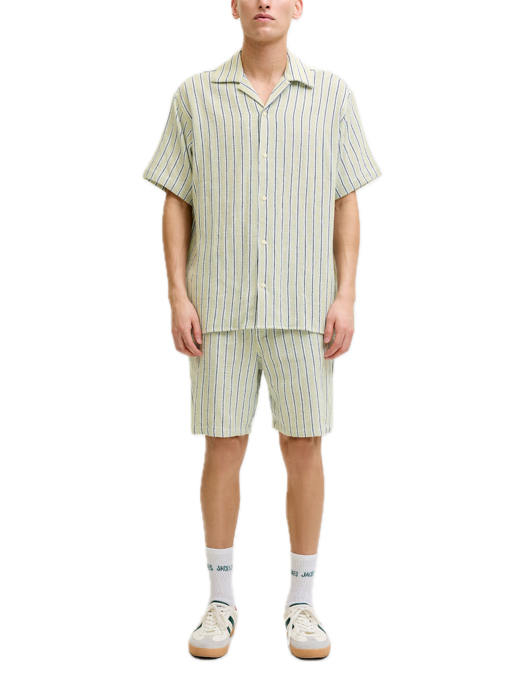 Bermuda Jack & Jones Jaiden Verde a righe 12274413 /Tea JACK & JONES 