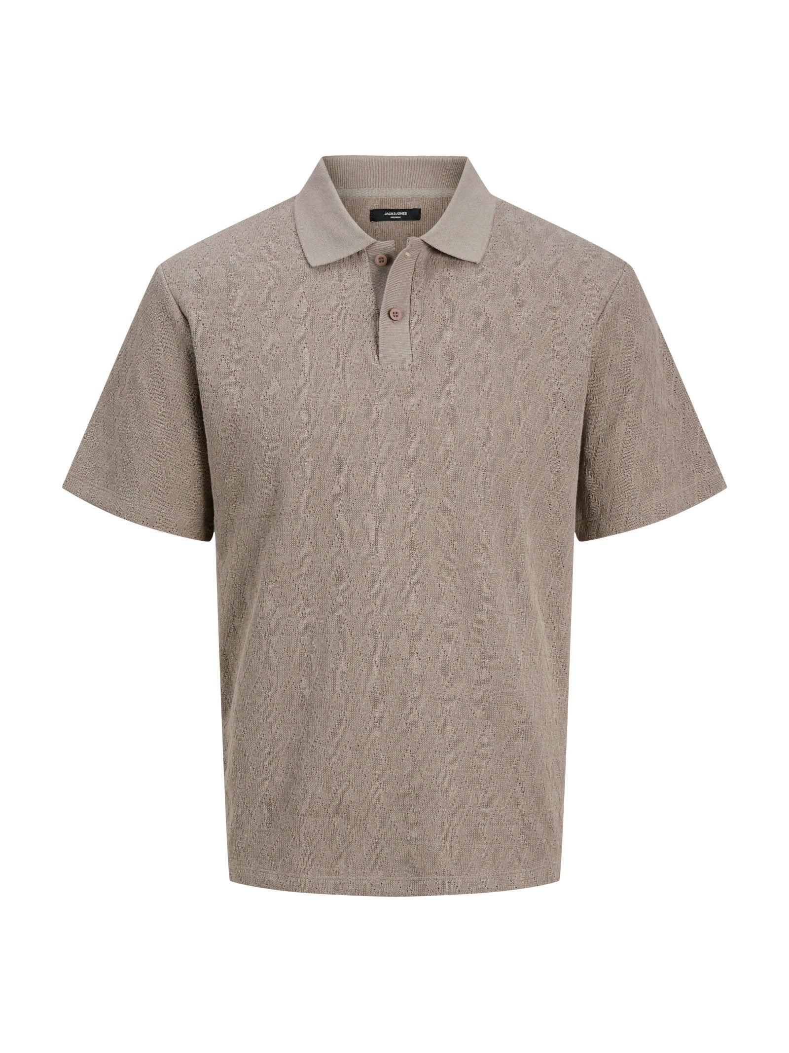 Polo Jack & Jones Tortora Jacquard 12275090 /GREIGE JACK & JONES 