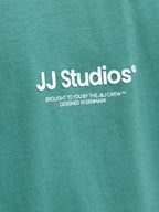 T-shirt Jack & Jones Soho Acqua marina con mini logo gommato 12278787 /Mineral Blue JACK & JONES 
