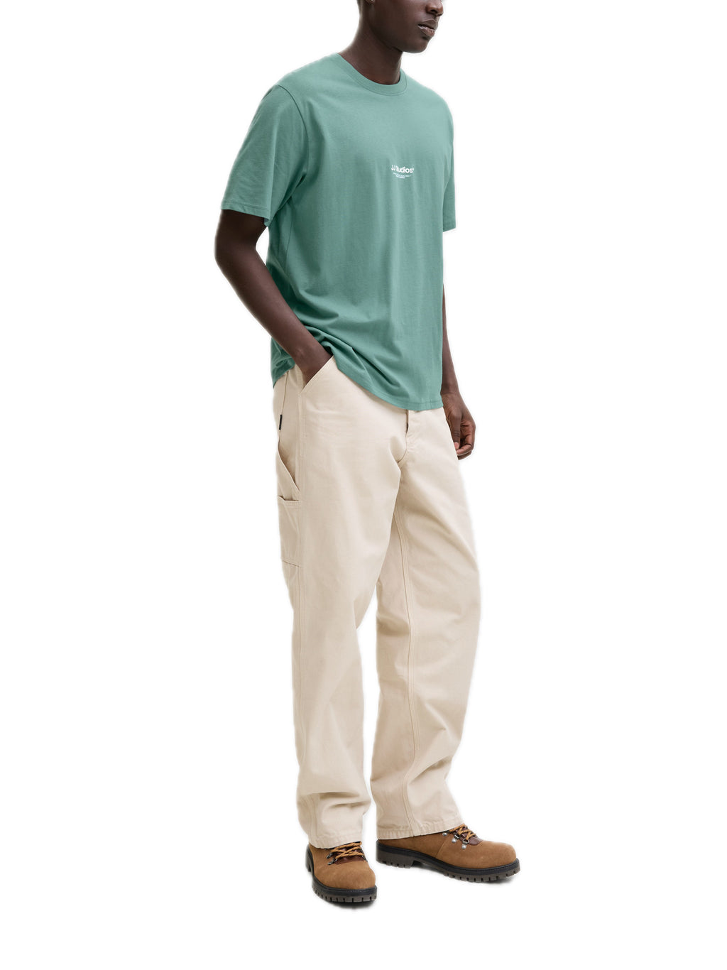 T-shirt Jack & Jones Soho Acqua marina con mini logo gommato 12278787 /Mineral Blue JACK & JONES 