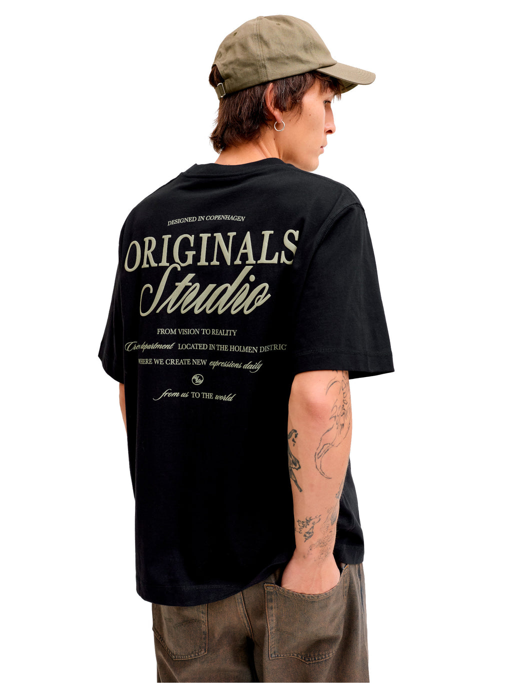 T-shirt Jack & Jones Nero Ebro relaxed 12282898 /Black JACK & JONES 