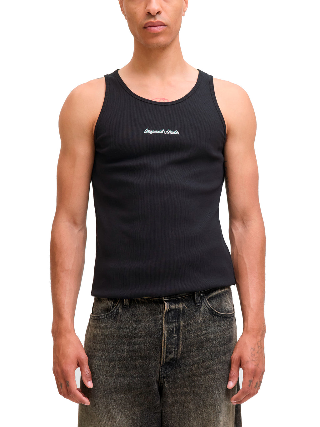 Canotta Jack & Jones Nero Ebro stampa 12284156 /Black JACK & JONES 