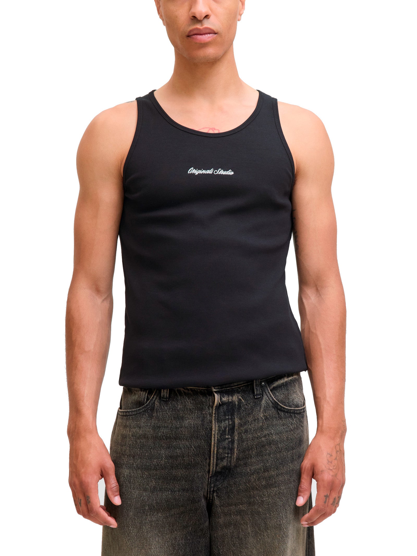 Canotta Jack & Jones Nero Ebro stampa 12284156 /Black JACK & JONES 