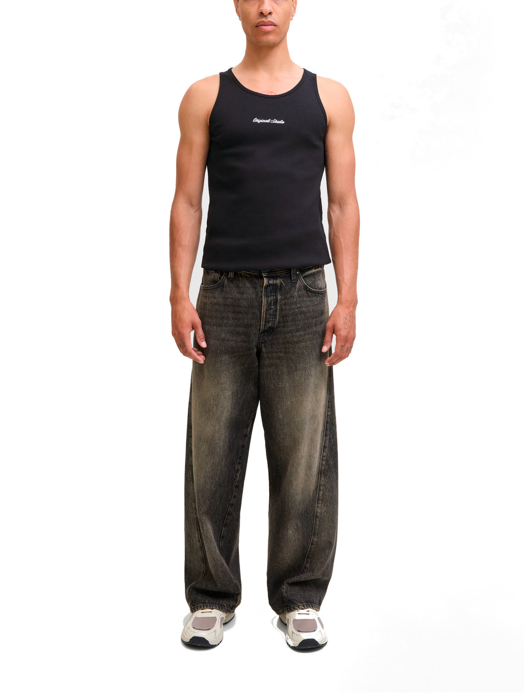 Canotta Jack & Jones Nero Ebro stampa 12284156 /Black JACK & JONES 