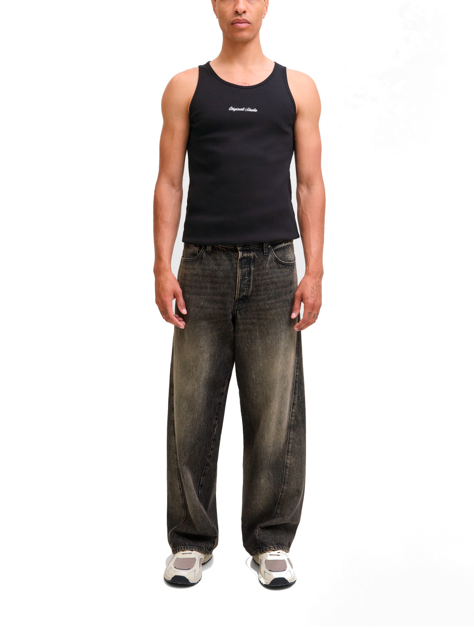 Canotta Jack & Jones Nero Ebro stampa 12284156 /Black JACK & JONES 