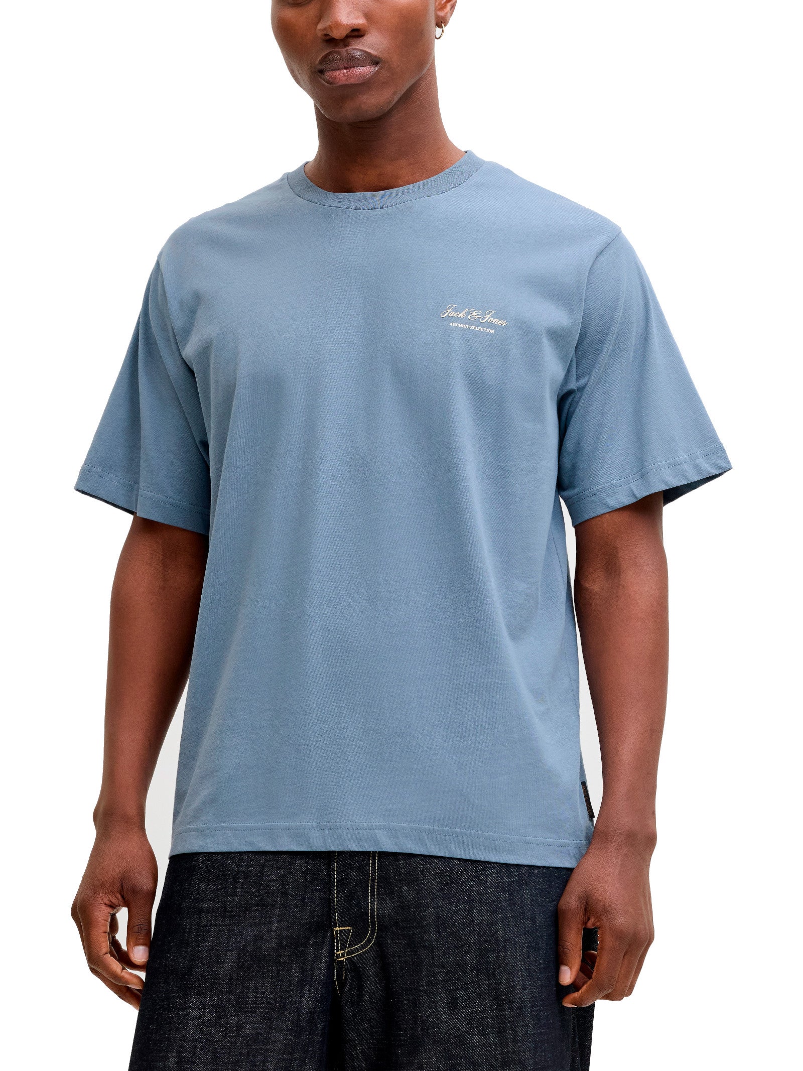 T-shirt Jack & Jones Archive Avio con mini logo gommato 12287990 /Blue Mirage JACK & JONES 