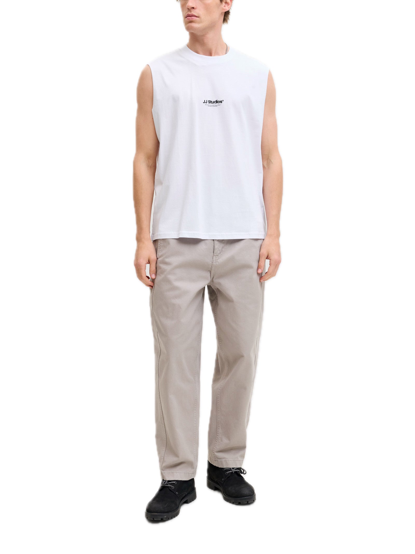 T-shirt Jack & Jones Bianco Soho smanicata 12288001 /White JACK & JONES 