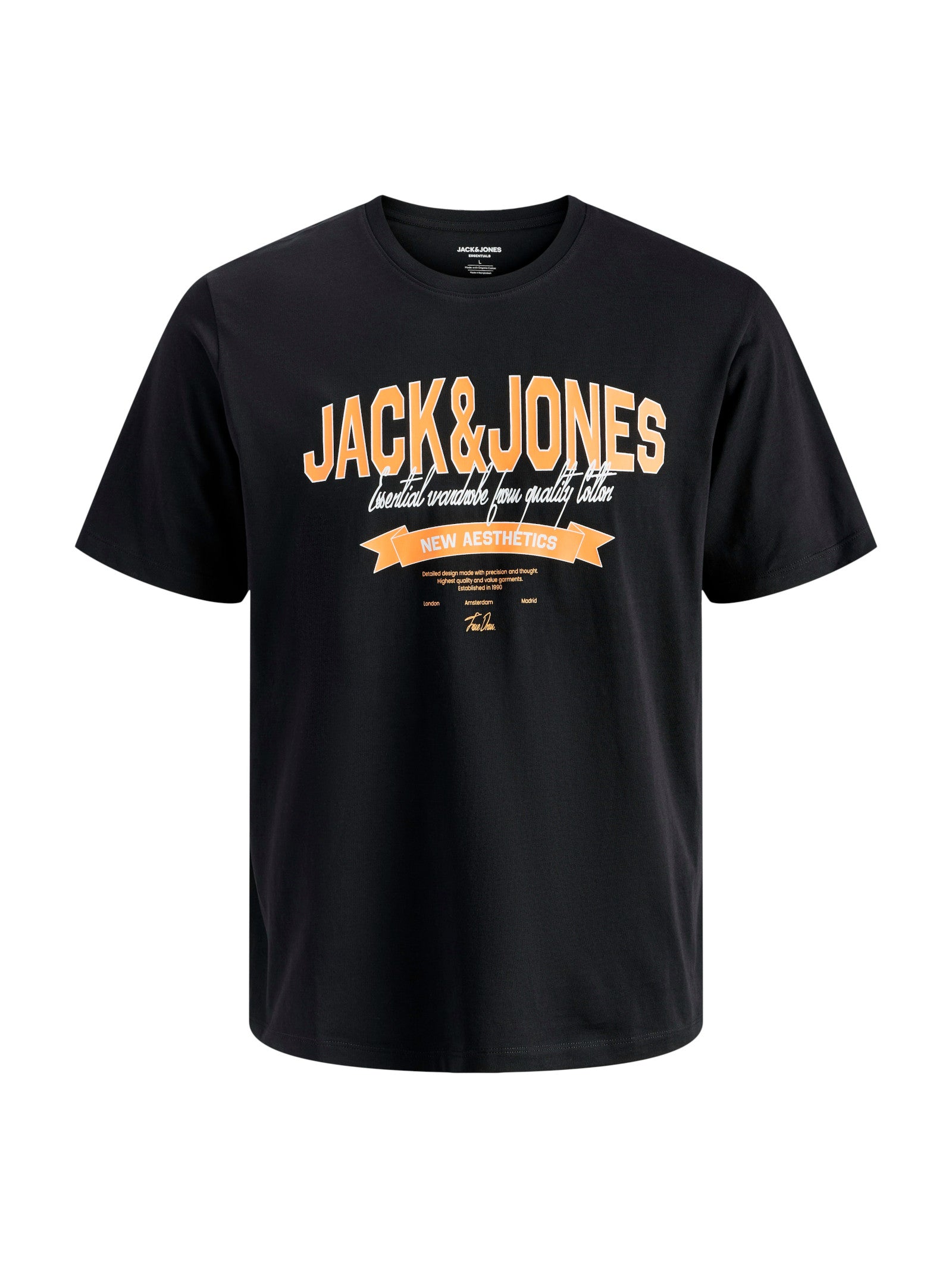 T-shirt Jack & Jones Nero Logo con stampa 12288016 /Black JACK & JONES 