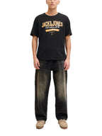 T-shirt Jack & Jones Nero Logo con stampa 12288016 /Black JACK & JONES 