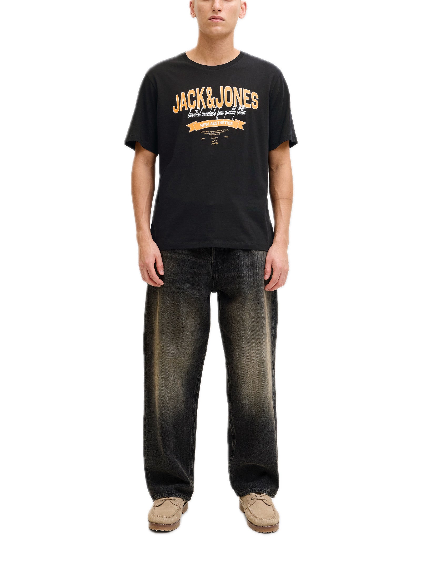 T-shirt Jack & Jones Nero Logo con stampa 12288016 /Black JACK & JONES 