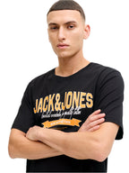 T-shirt Jack & Jones Nero Logo con stampa 12288016 /Black JACK & JONES 