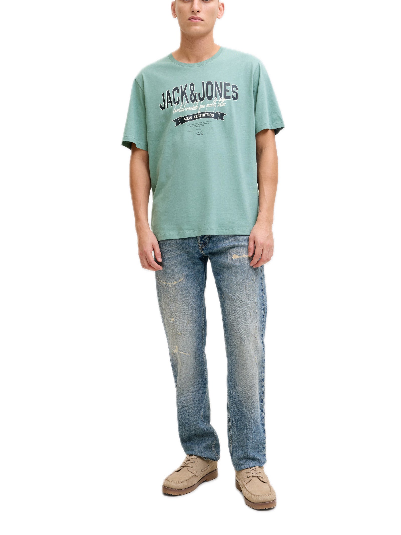 T-shirt Jack & Jones Acqua marina Logo con stampa 12288016 /Mineral Blue JACK & JONES 