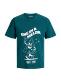 T-shirt Jack & Jones Petrolio Funny stampa 12288084 /Atlantic Deep JACK & JONES 