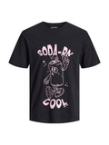 T-shirt Jack & Jones Nero Funny stampa 12288084 /Black JACK & JONES 