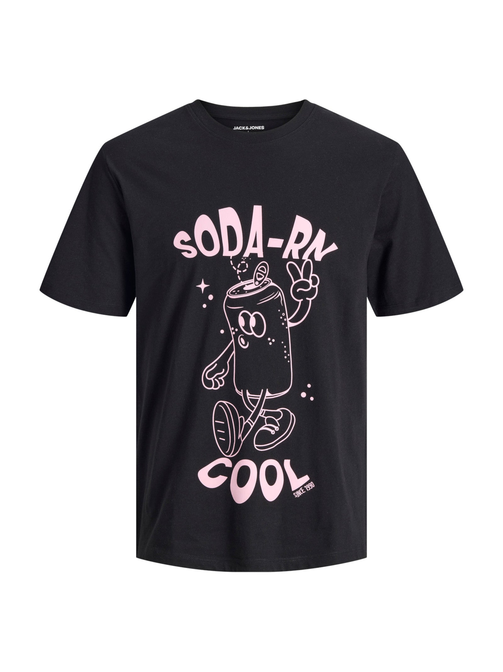 T-shirt Jack & Jones Nero Funny stampa 12288084 /Black JACK & JONES 
