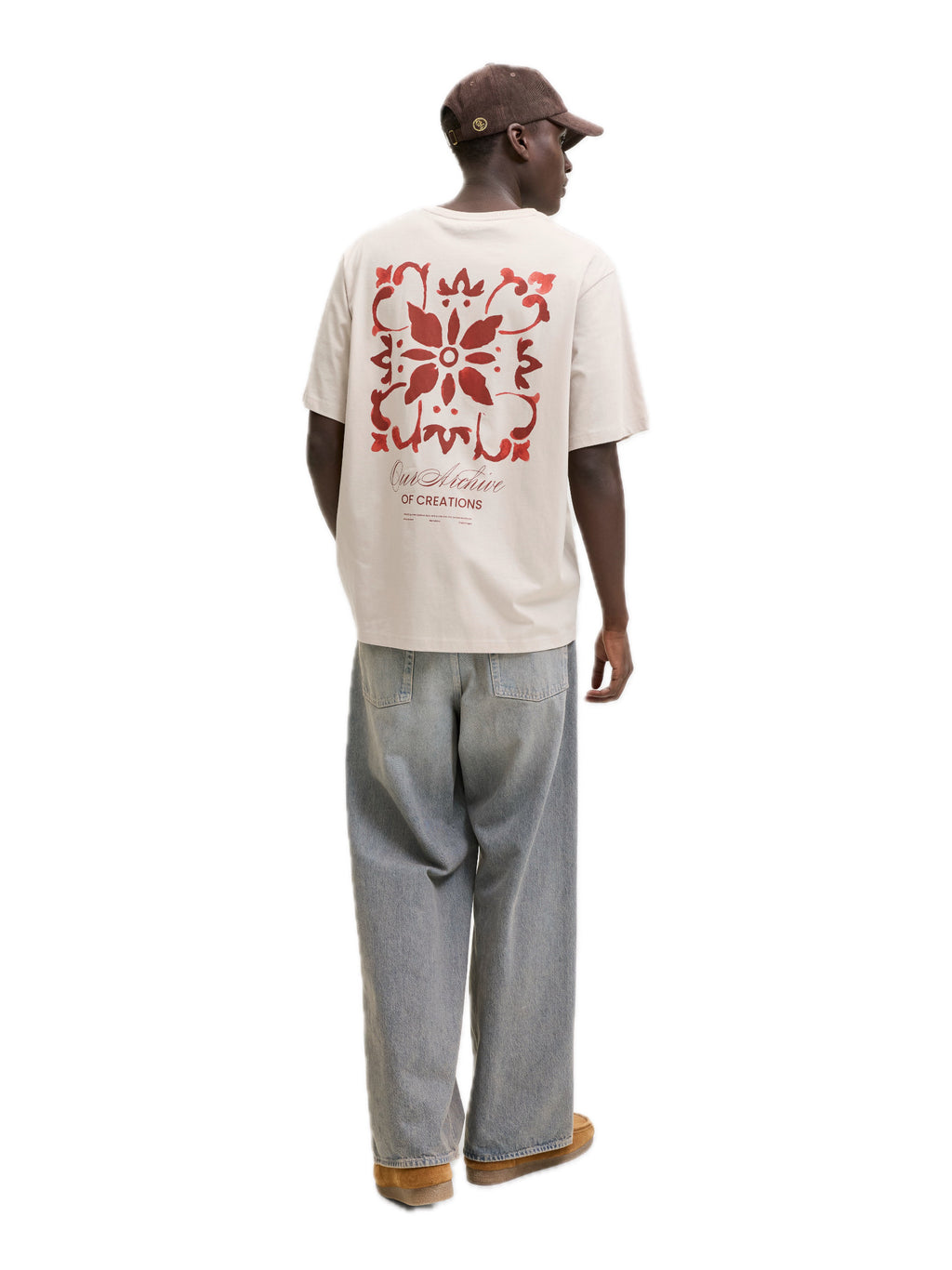 T-shirt Jack & Jones Art Beige stampa 12288095 /Moonbeam JACK & JONES 