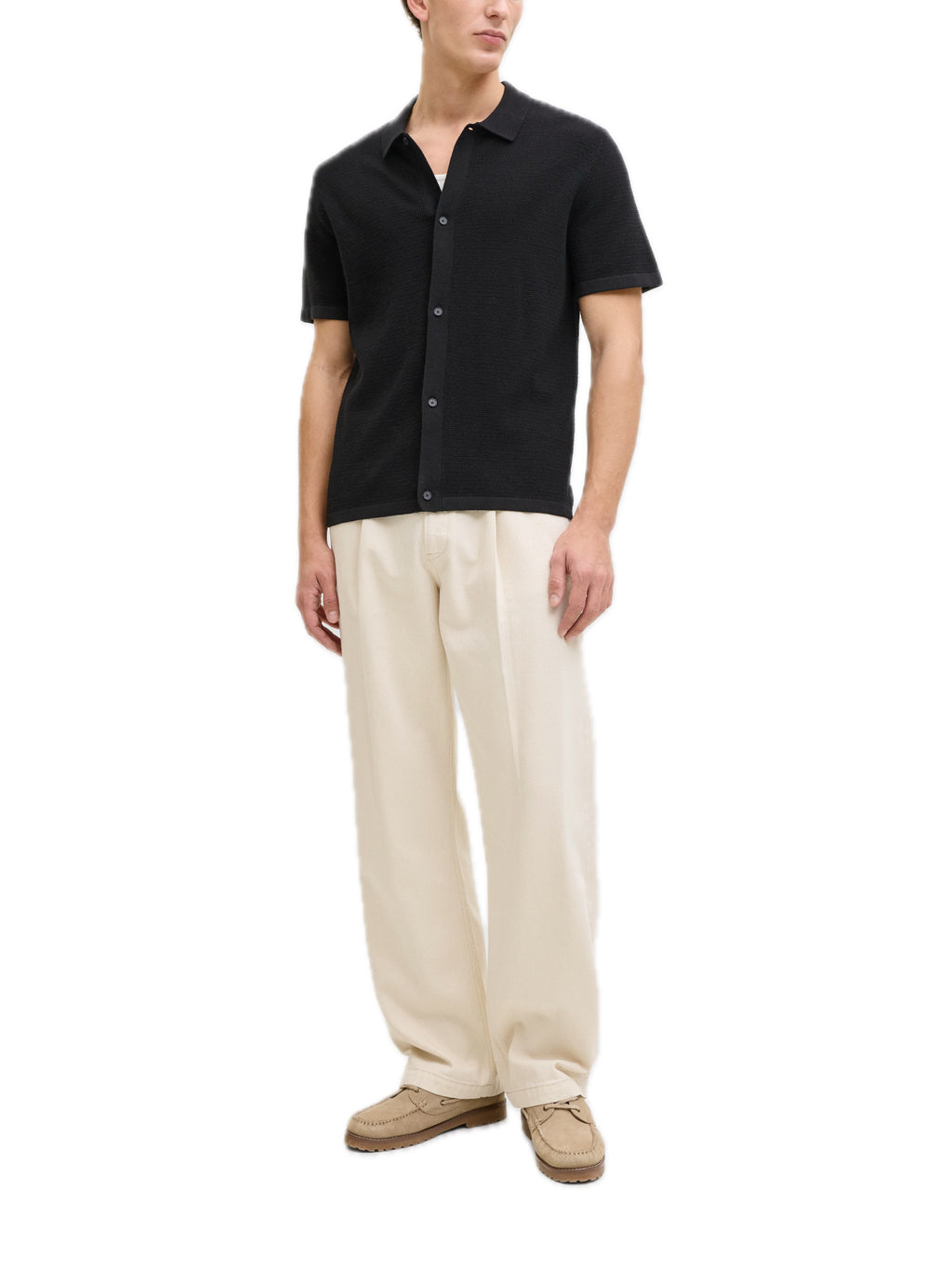 Camicia Jack & Jones George Nero in maglia 12288253 /Black JACK & JONES 
