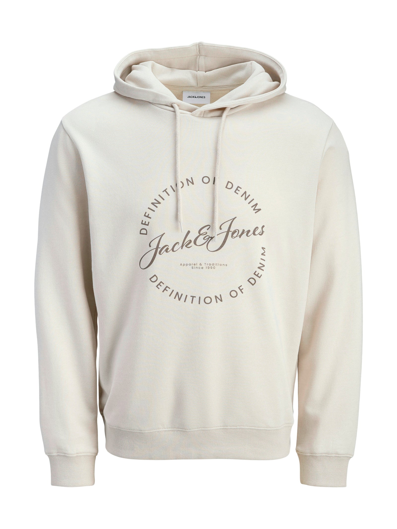 Felpa Jack & Jones Beige Grayson con stampa 12288378 /Moonbeam JACK & JONES 