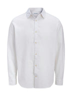 Camicia Jack & Jones Bianco Summer misto lino 12289174 /White JACK & JONES 