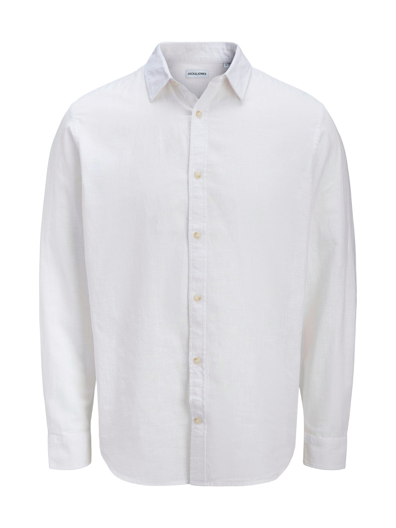 Camicia Jack & Jones Bianco Summer misto lino 12289174 /White JACK & JONES 