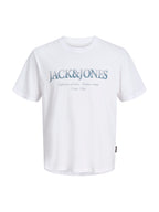 T-shirt Jack & Jones Devin Bianco con stampa 12290173 /Bright White JACK & JONES 