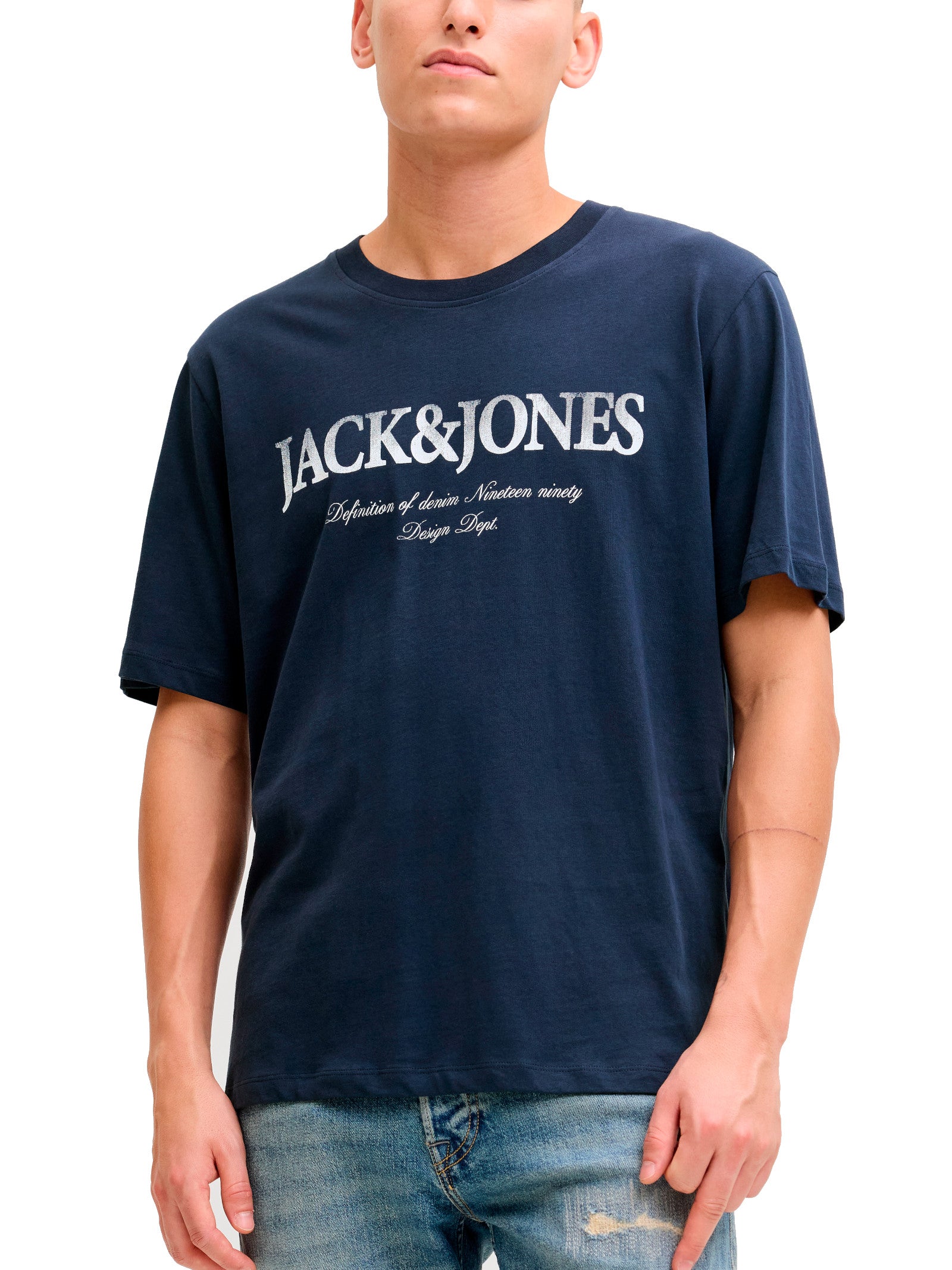 T-shirt Jack & Jones Devin Blu con stampa 12290173 /Navy Blazer JACK & JONES 