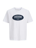 T-shirt Jack & Jones Archieve Bianco con stampa 12290417 /White JACK & JONES 