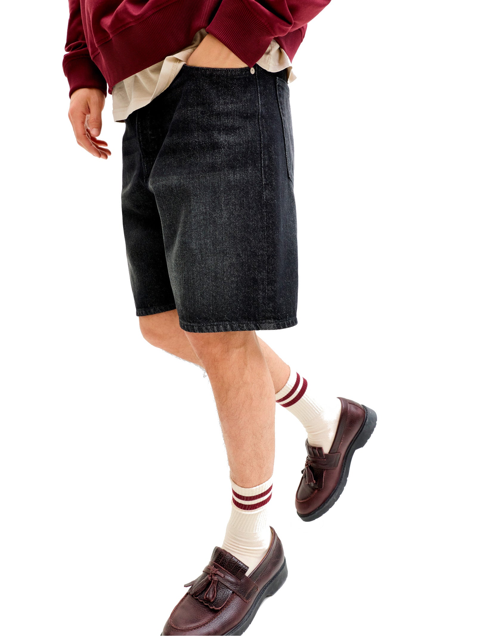 Bermuda Jack & Jones Nero Tony Loose fit 12290841 /Black Denim JACK & JONES 