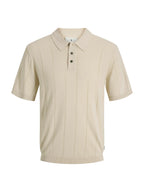 Polo Jack & Jones William Beige in maglia 12291042 /Ancient Scroll JACK & JONES 