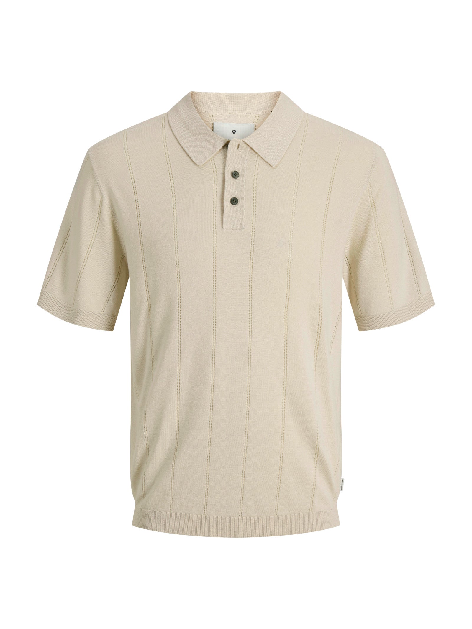 Polo Jack & Jones William Beige in maglia 12291042 /Ancient Scroll JACK & JONES 
