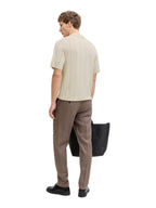 Polo Jack & Jones William Beige in maglia 12291042 /Ancient Scroll JACK & JONES 
