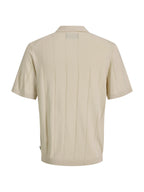 Polo Jack & Jones William Beige in maglia 12291042 /Ancient Scroll JACK & JONES 