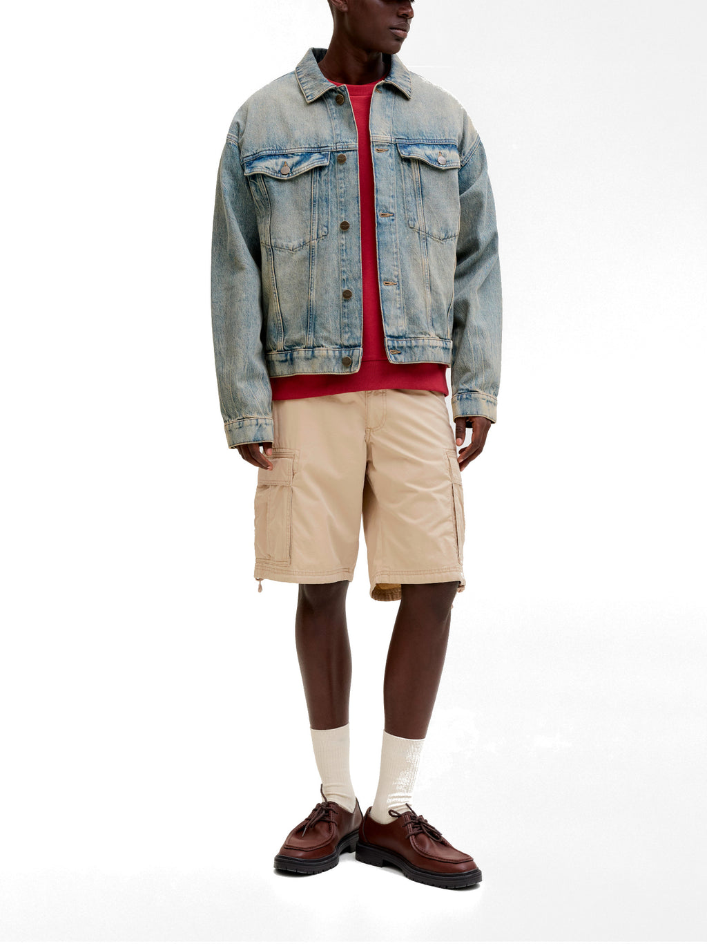 Bermuda Jack & Jones Cole Beige cargo 12291369 /Crockery JACK & JONES 