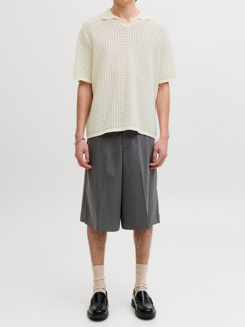 Polo Jack & Jones Panna Tucket collo aperto 12291422 /Sea Salt JACK & JONES 