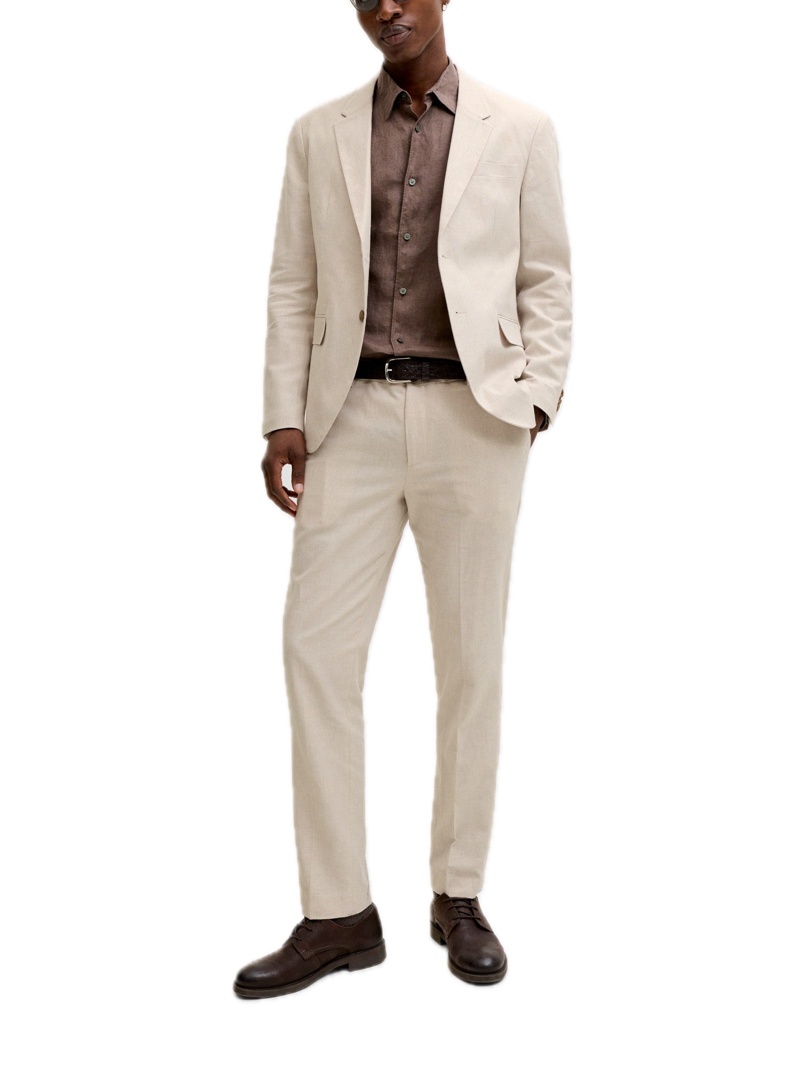 Giacca Jack & Jones Martin Beige misto lino 12291806 /Ancient Scroll JACK & JONES 